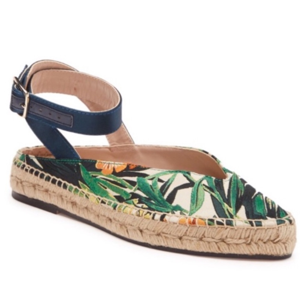 Stuart Weitzman Toga FloralAnkle Strap Espadrille